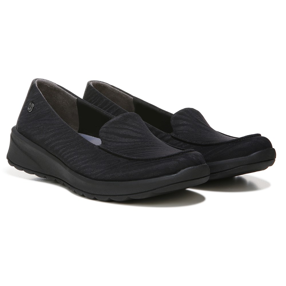Bzees Get Movin' Slip On - Black Zebra Print Fabric  Bzees Get Movin' Slip On - Black Zebra Print Fabric