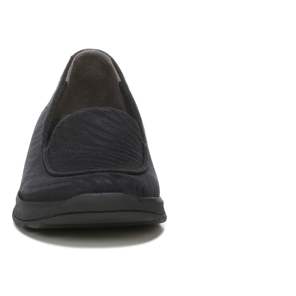 Bzees Get Movin' Slip On - Black Zebra Print Fabric Bzees Get Movin' Slip On - Black Zebra Print Fabric