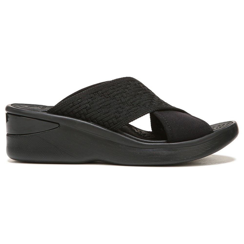 Bzees Sundance Wedge Sandal - Black Fabric