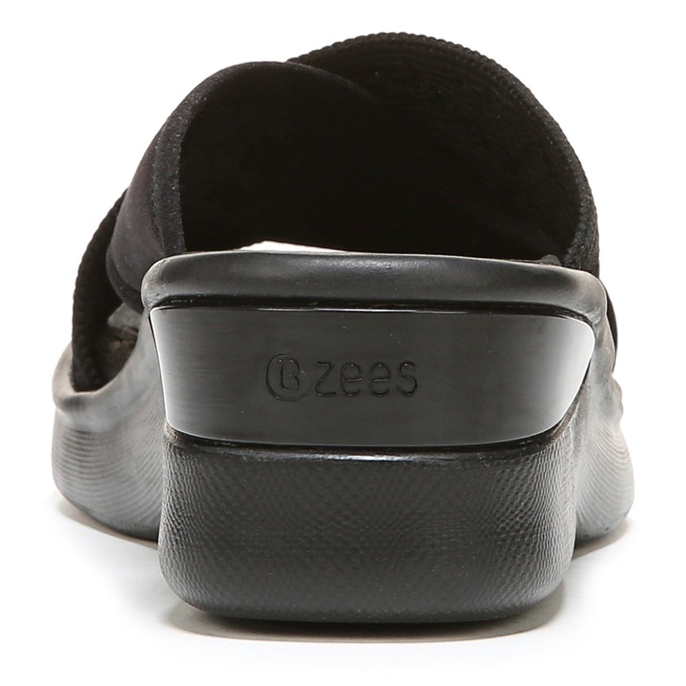 Bzees Sundance Wedge Sandal - Black Fabric