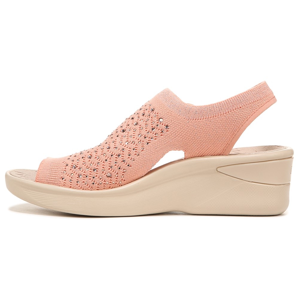 Bzees Star Bright Sandal - Peach Rhinestone Knit Bzees Star Bright Sandal - Peach Rhinestone Knit