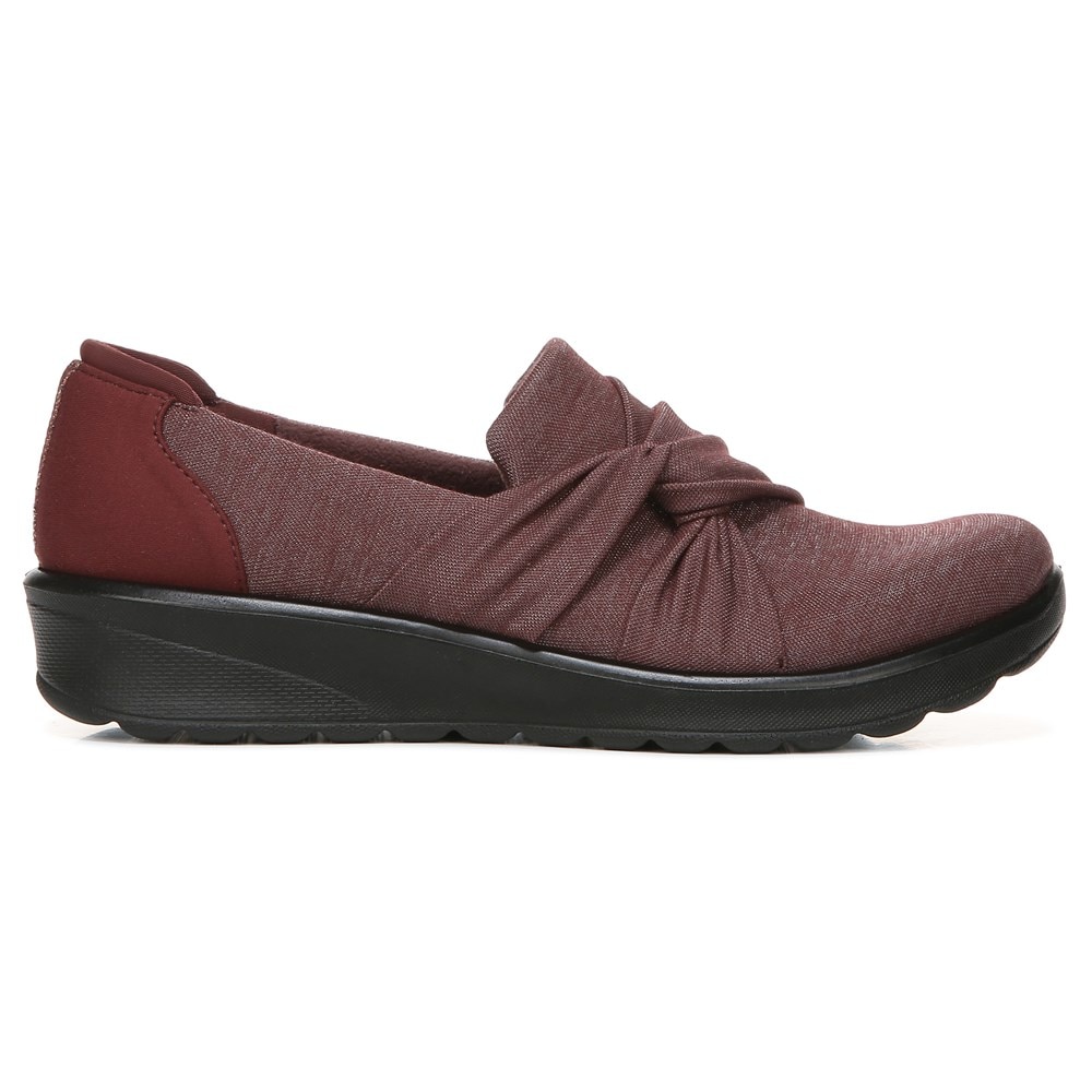 Bzees Glimmer Slip On - Red Shimmer Fabric Bzees Glimmer Slip On - Red Shimmer Fabric