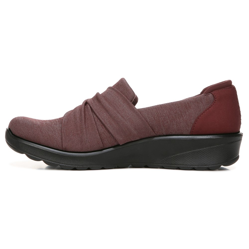 Bzees Glimmer Slip On - Red Shimmer Fabric Bzees Glimmer Slip On - Red Shimmer Fabric