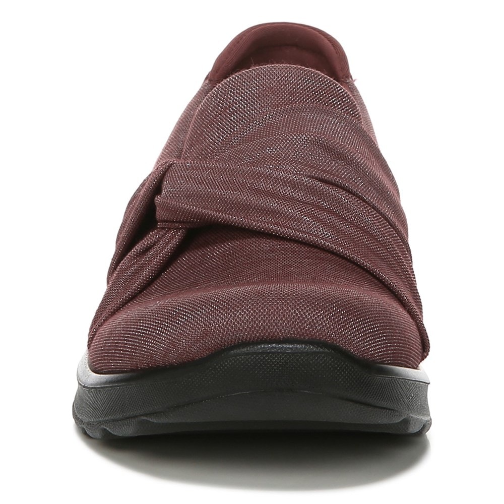 Bzees Glimmer Slip On - Red Shimmer Fabric Bzees Glimmer Slip On - Red Shimmer Fabric