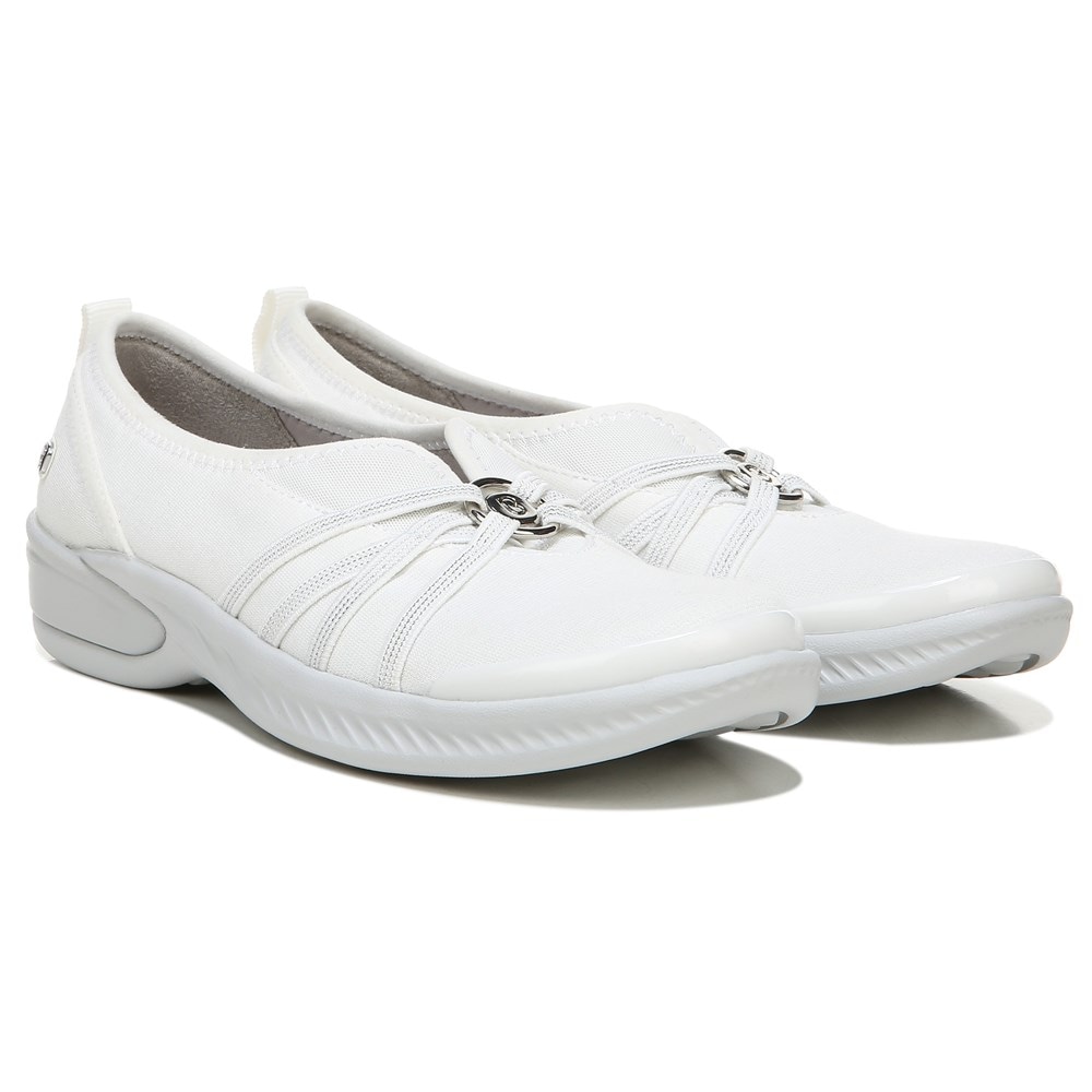 Bzees Niche Slip On - Bright White Fabric  Bzees Niche Slip On - Bright White Fabric
