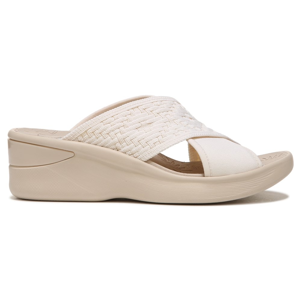 Bzees Sundance Wedge Sandal - Beige Fabric