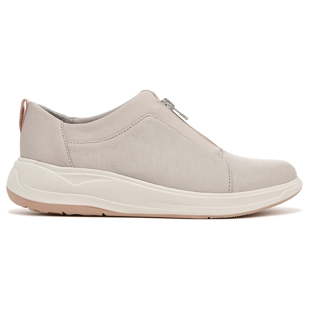 Bzees Take It Easy Sneaker - Taupe Shimmer Fabric  Bzees Take It Easy Sneaker - Taupe Shimmer Fabric