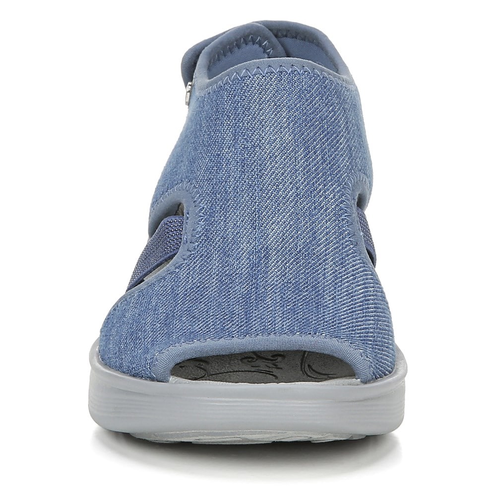 Bzees Dream Wedge Sandal - Washed Denim Fabric  Bzees Dream Wedge Sandal - Washed Denim Fabric