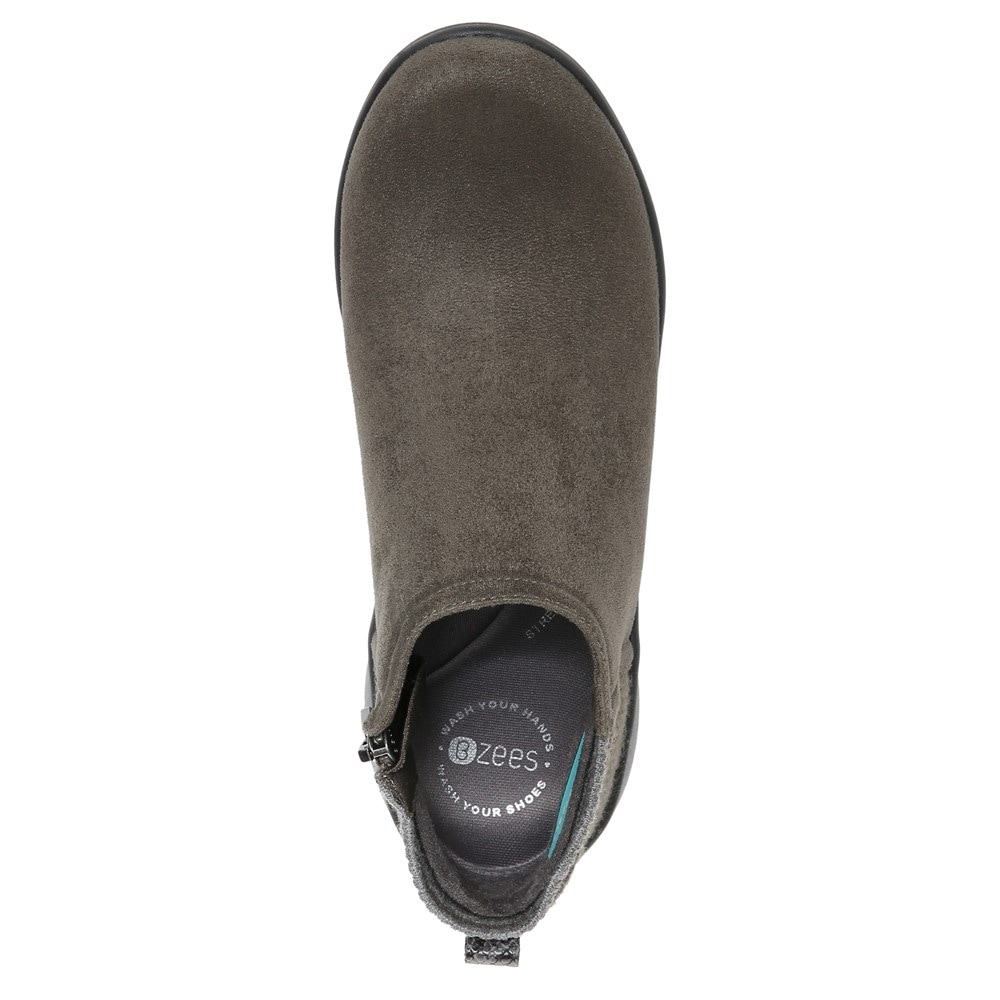 Bzees Karma Bootie - Olive Green Fabric Bzees Karma Bootie - Olive Green Fabric
