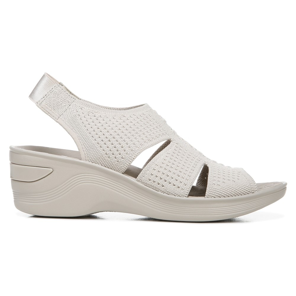 Bzees Double Up Slingback Wedge Sandal - Sand Knit