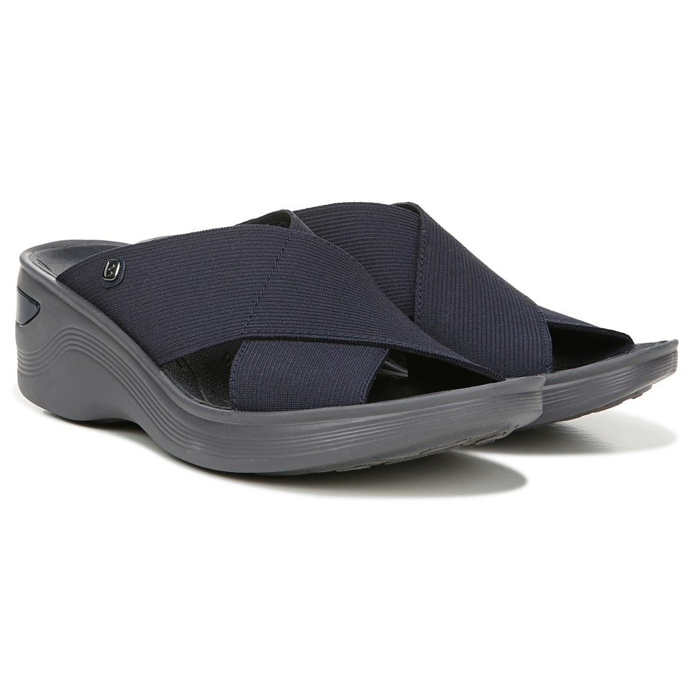 Bzees Desire Wedge Sandal - Navy Fabric  Bzees Desire Wedge Sandal - Navy Fabric