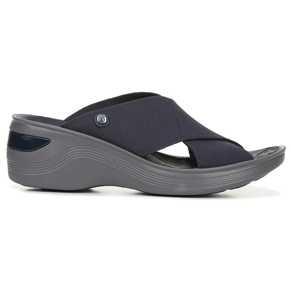 Bzees Desire Wedge Sandal - Navy Fabric Bzees Desire Wedge Sandal - Navy Fabric