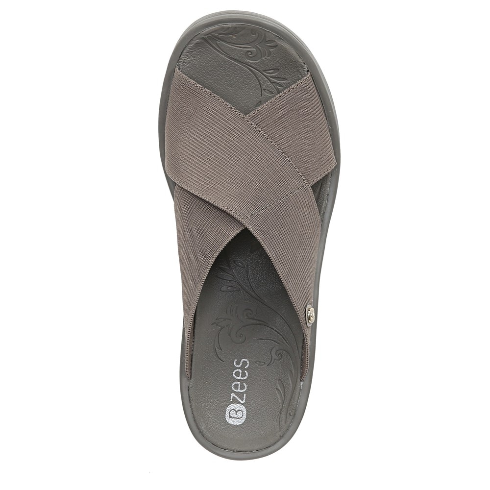 Bzees Desire Wedge Sandal - Morel Stretch Fabric