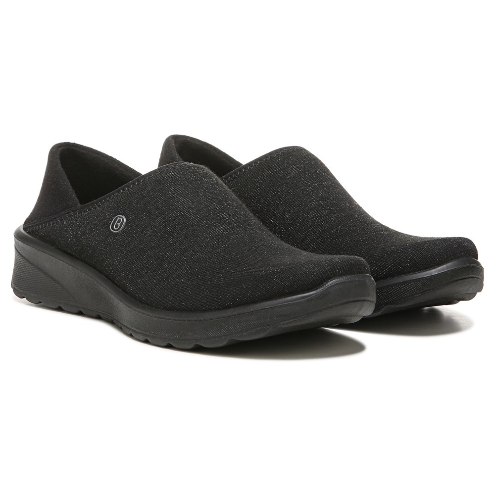 Bzees Getaway Mule Sneaker - Black Shimmer Fabric  Bzees Getaway Mule Sneaker - Black Shimmer Fabric