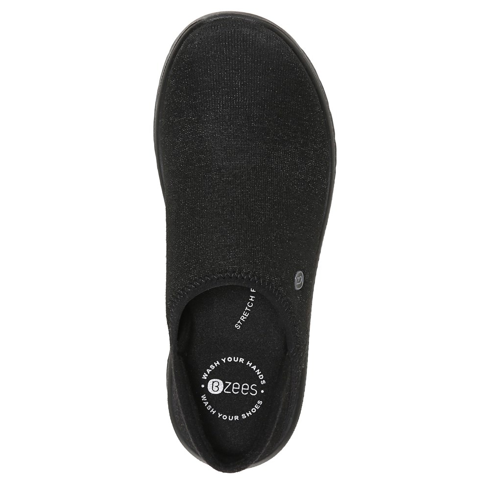 Bzees Getaway Mule Sneaker - Black Shimmer Fabric  Bzees Getaway Mule Sneaker - Black Shimmer Fabric