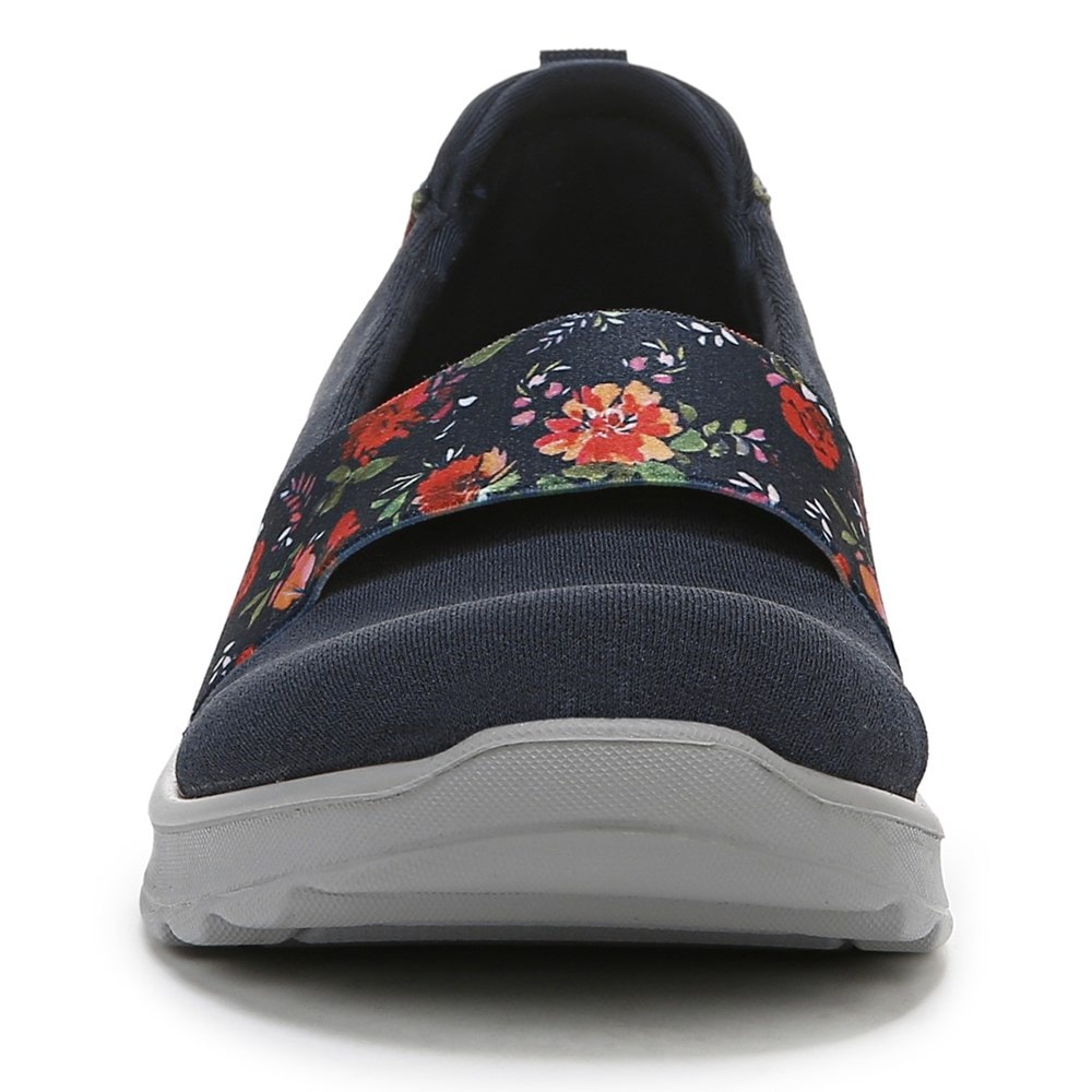 Bzees Gracie Slip On Loafer - Navy Floral Fabric