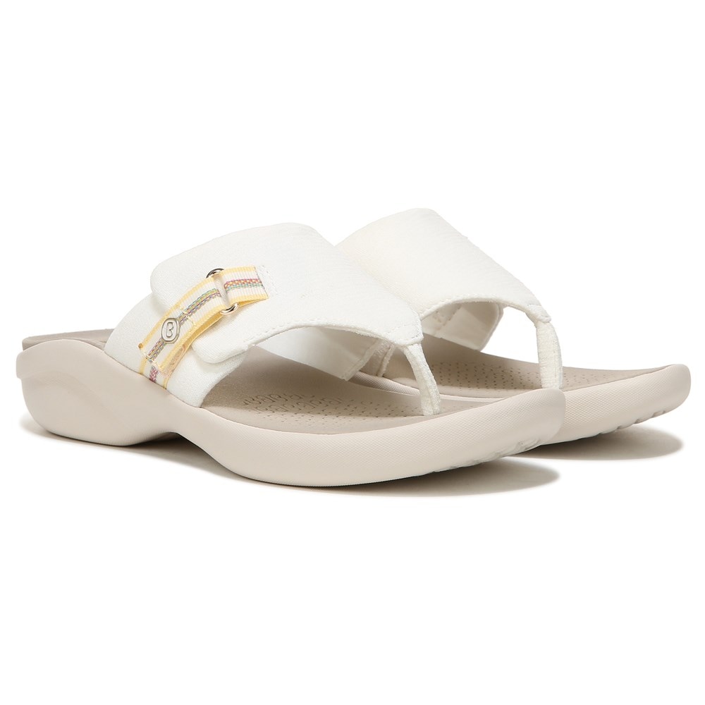 Bzees Camp Out Wedge Sandal - White Fabric  Bzees Camp Out Wedge Sandal - White Fabric