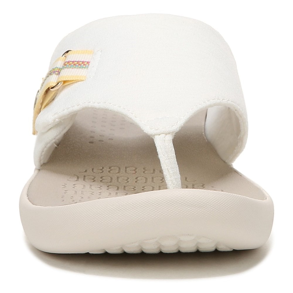 Bzees Camp Out Wedge Sandal - White Fabric